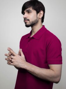 Maroon polo shirt