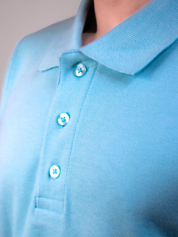 Aqua blue polo shirt